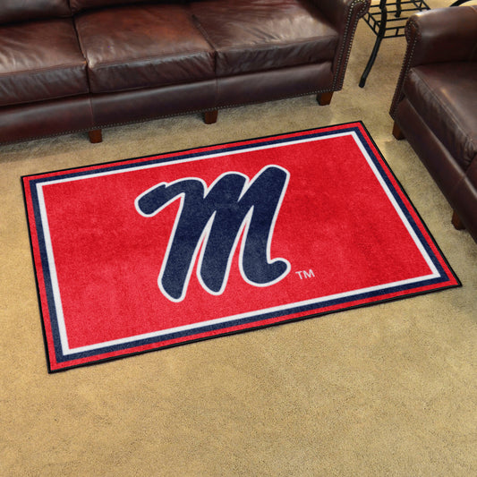 Ole Miss Rebels 4ft. x 6ft. Plush Area Rug