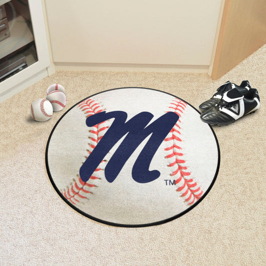 Ole Miss Rebels Baseball Rug - 27in. Diameter - Ole Miss