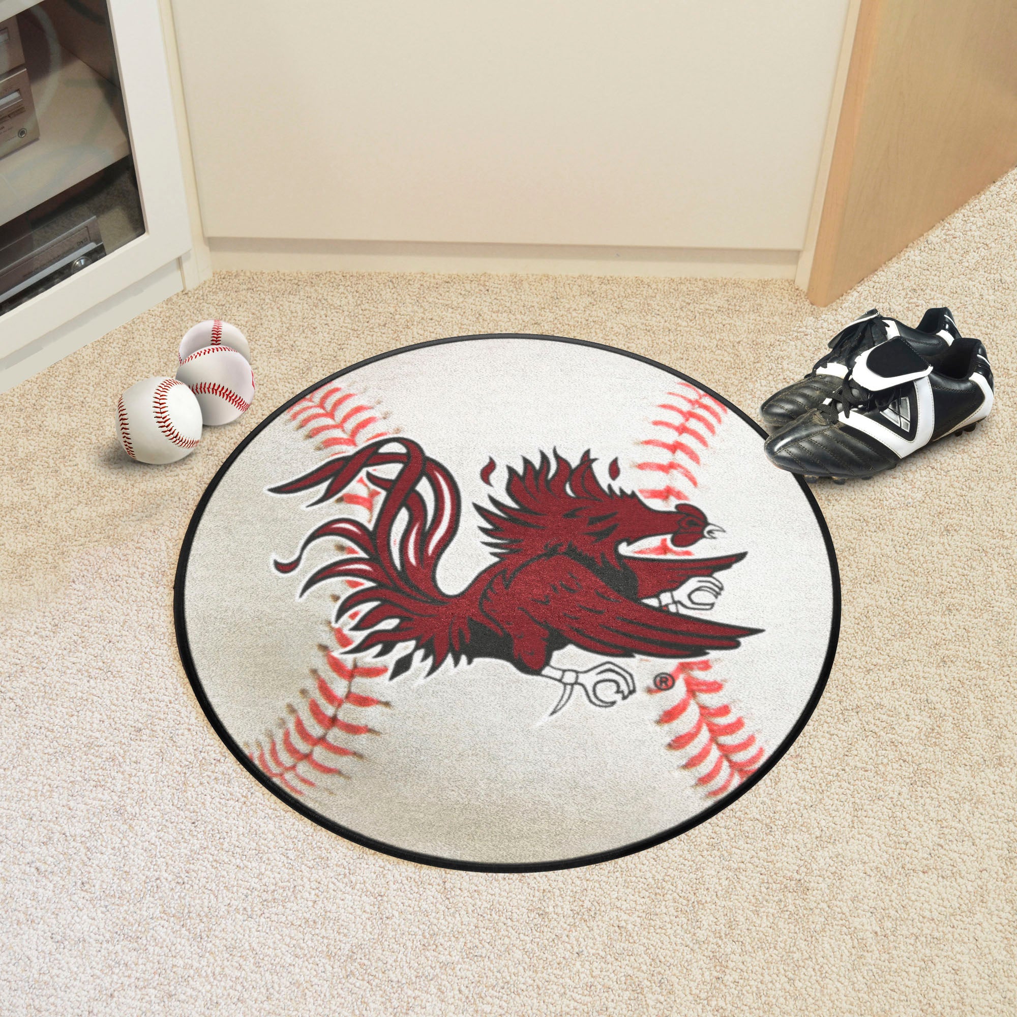 South Carolina Gamecocks Baseball Rug - 27in. Diameter