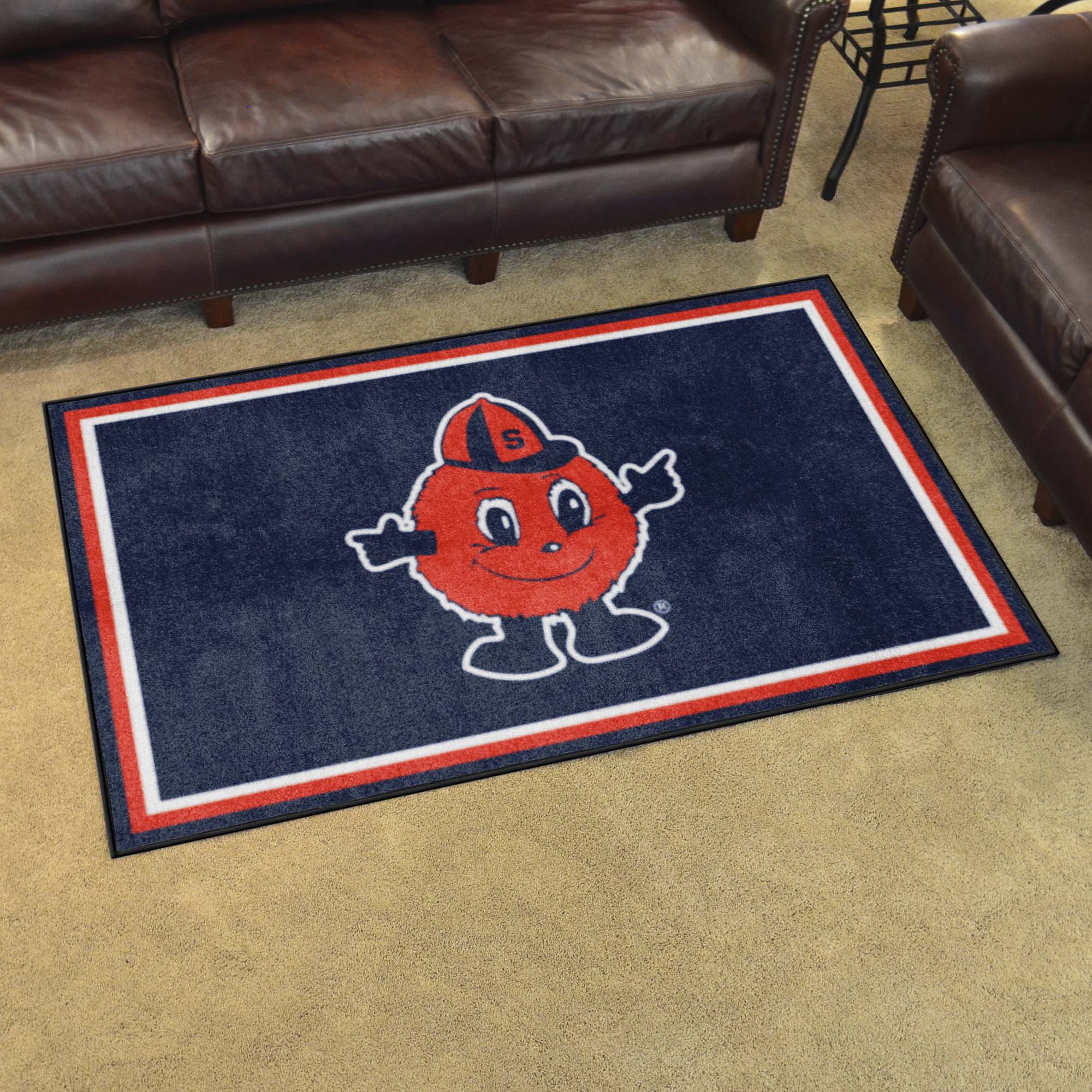 Syracuse Orange 4ft. x 6ft. Plush Area Rug, Otto Mascot Logo