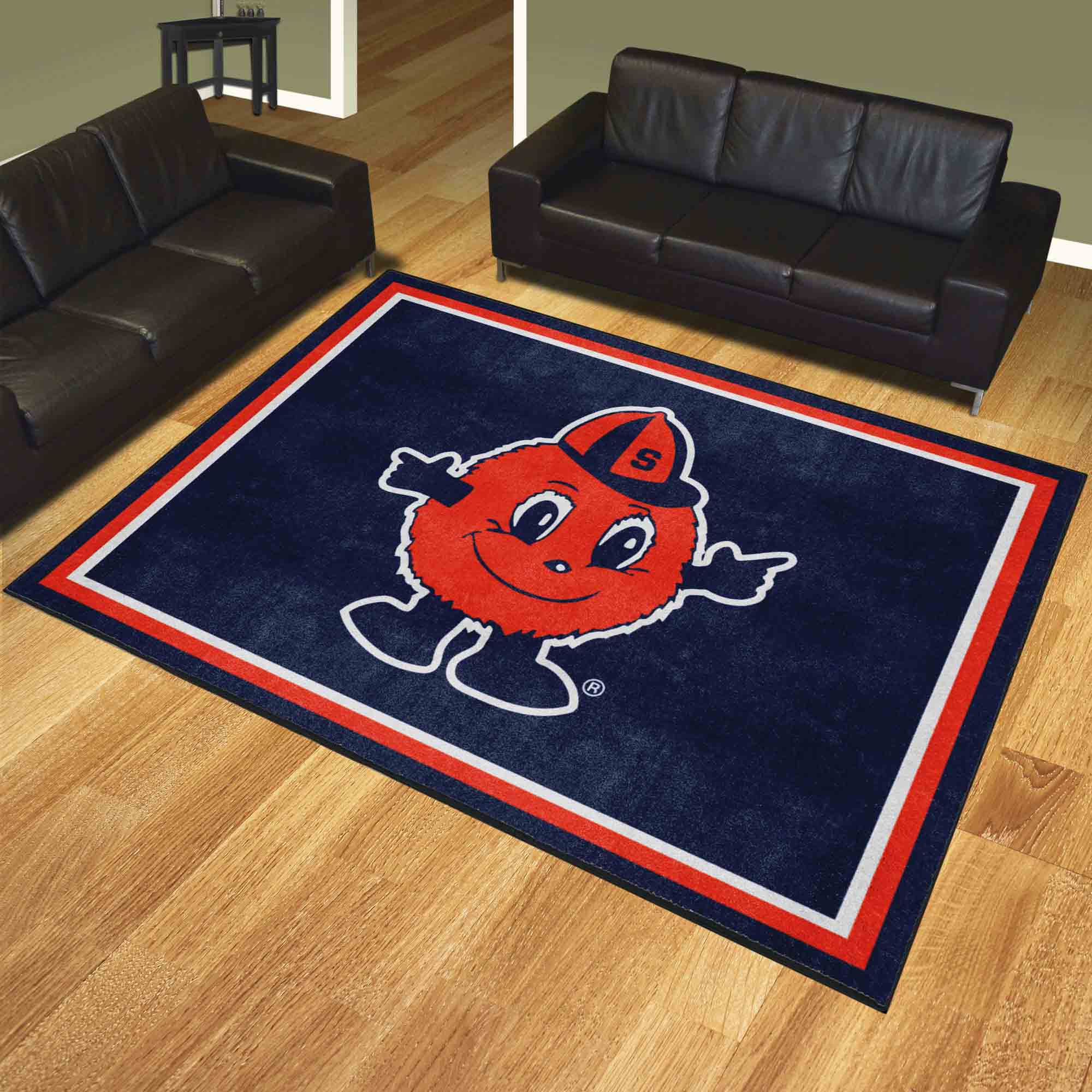 Syracuse Orange 8ft. x 10 ft. Plush Area Rug, Otto Mascot Logo