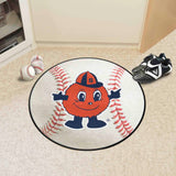 Syracuse Orange Baseball Rug, Otto Mascot Logo - 27in. Diameter