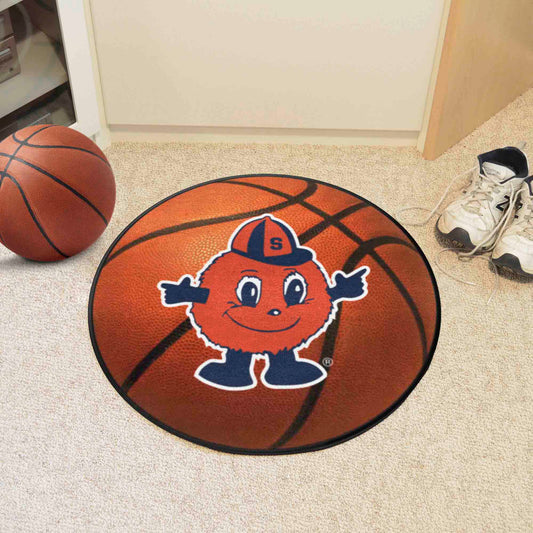 Syracuse Orange Basketball Rug, Otto Mascot Logo - 27in. Diameter