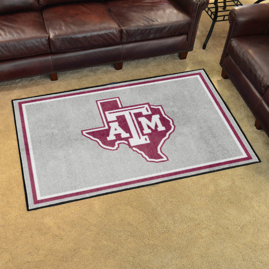 Texas A&M Aggies 4ft. x 6ft. Plush Area Rug, Gary