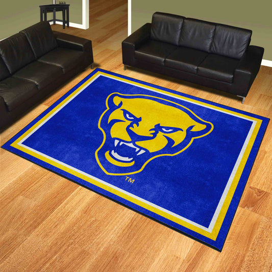 Pitt Panthers 8ft. x 10 ft. Plush Area Rug, Panther Logo