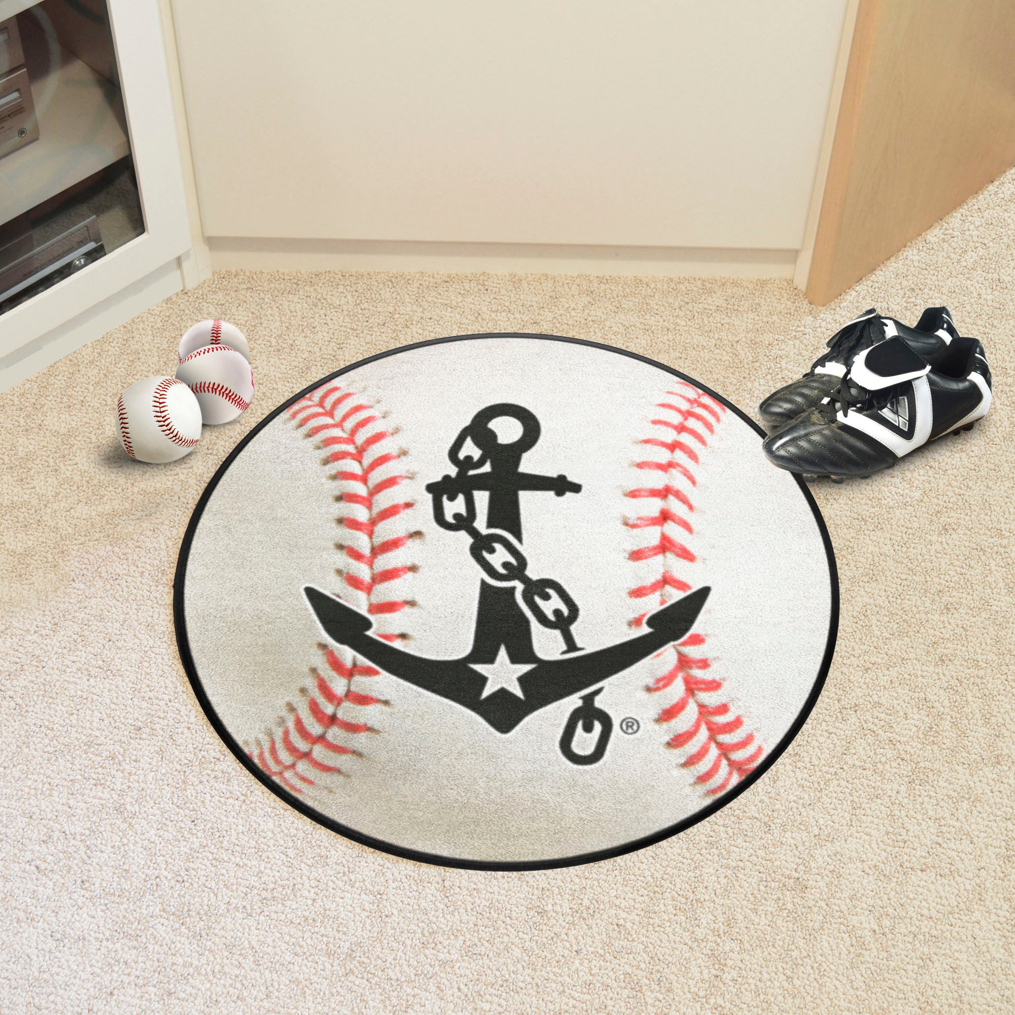 Vanderbilt Commodores Baseball Rug, Anchor Logo - 27in. Diameter