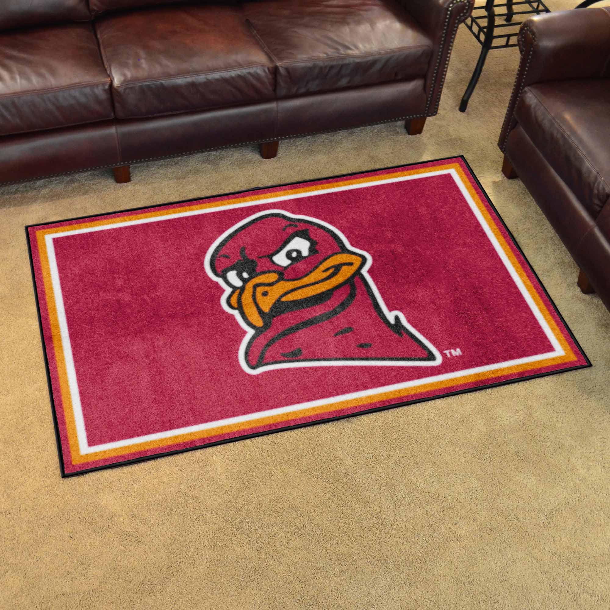 Virginia Tech Hokies 4ft. x 6ft. Plush Area Rug, Hokie Bird Logo