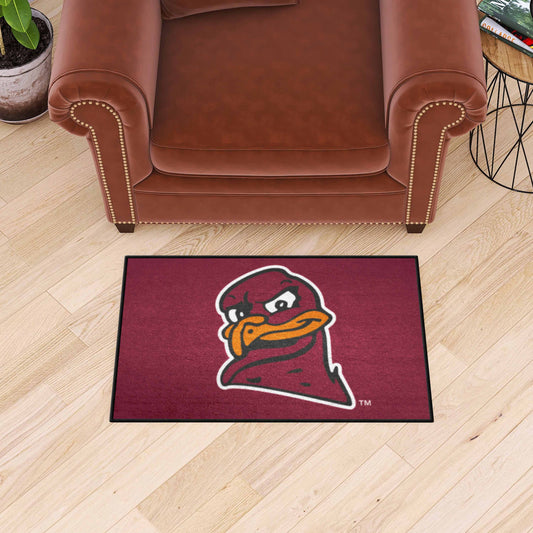 Virginia Tech Hokies Starter Mat Accent Rug, Hokie Bird Logo - 19in. x 30in.