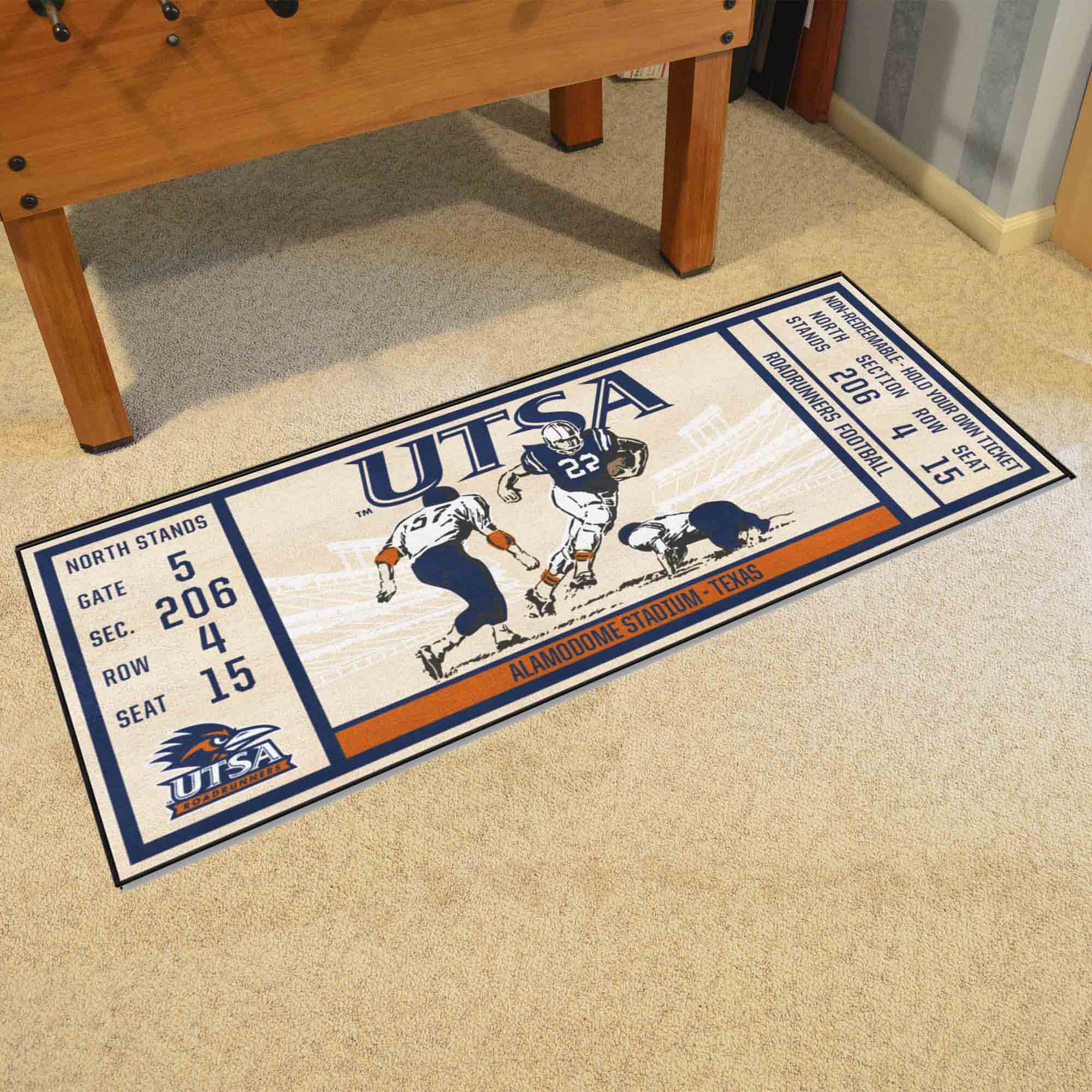 UTSA Roadrunners Ticket Runner Rug - 30in. x 72in.