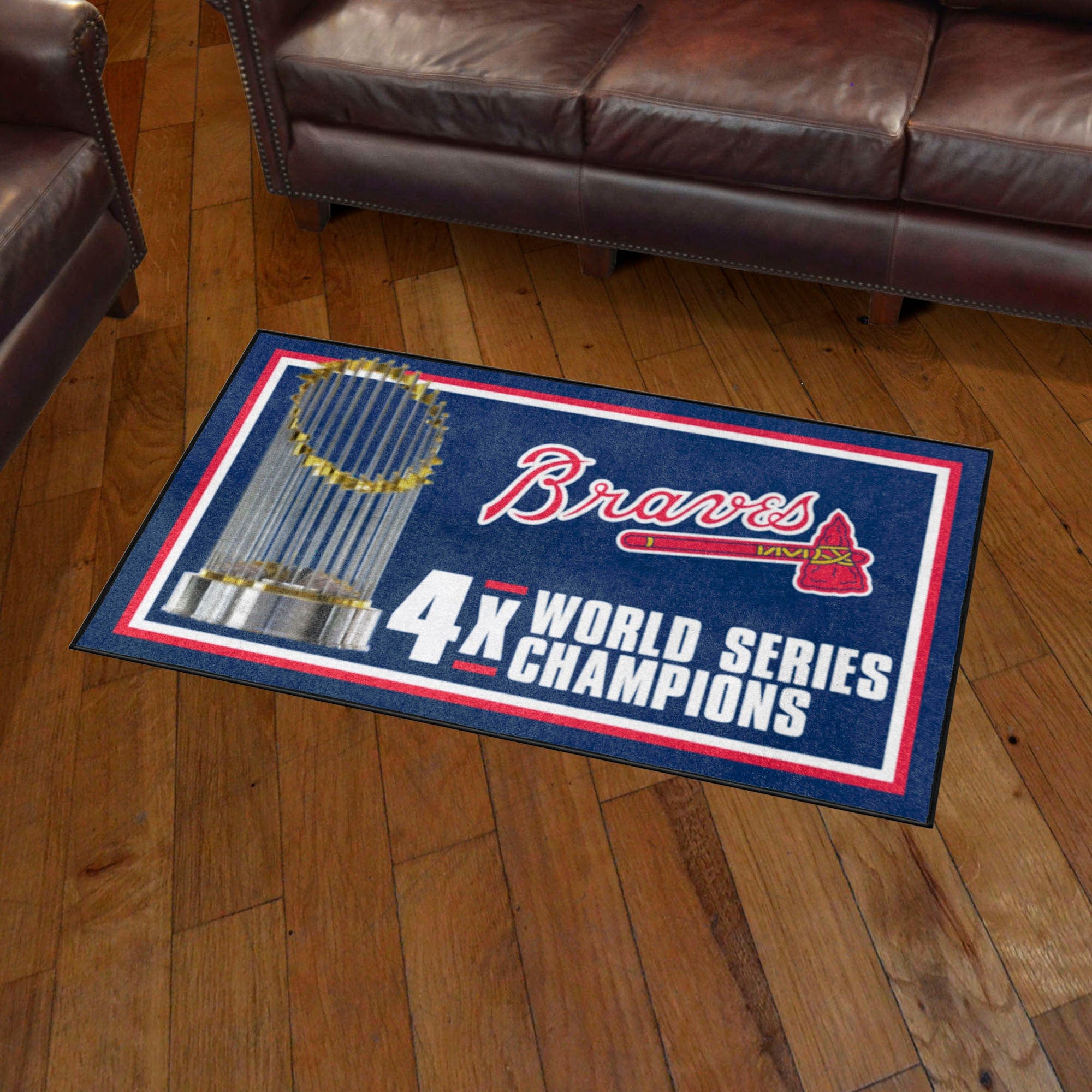 Atlanta Braves Dynasty 3ft. x 5ft. Plush Area Rug - Atlanta Braves