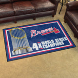 Atlanta Braves Dynasty 4ft. x 6ft. Plush Area Rug - Atlanta Braves