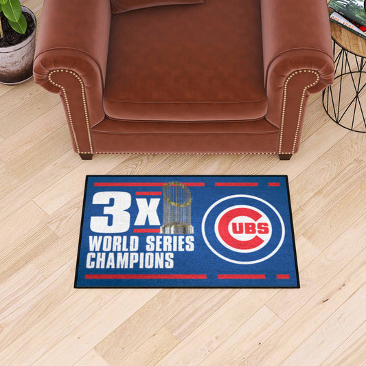 Chicago Cubs Dynasty Starter Mat Accent Rug - 19in. x 30in. - Chicago Cubs