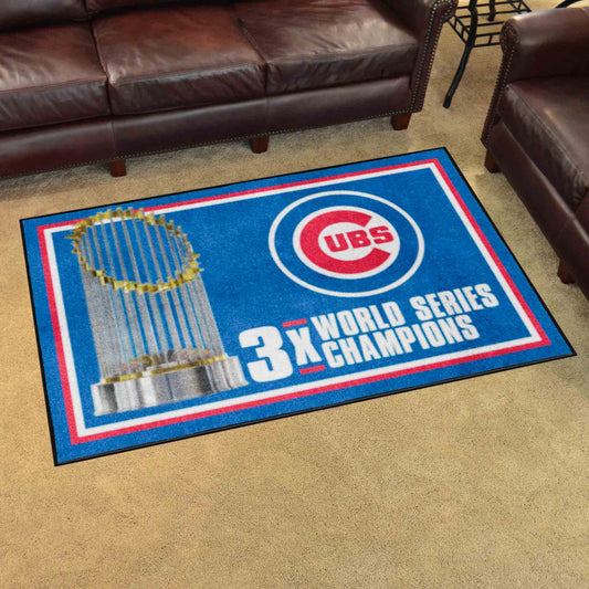 Chicago Cubs Dynasty 4ft. x 6ft. Plush Area Rug - Chicago Cubs