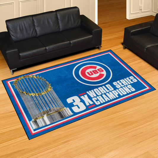 Chicago Cubs Dynasty 5ft. x 8 ft. Plush Area Rug - Chicago Cubs