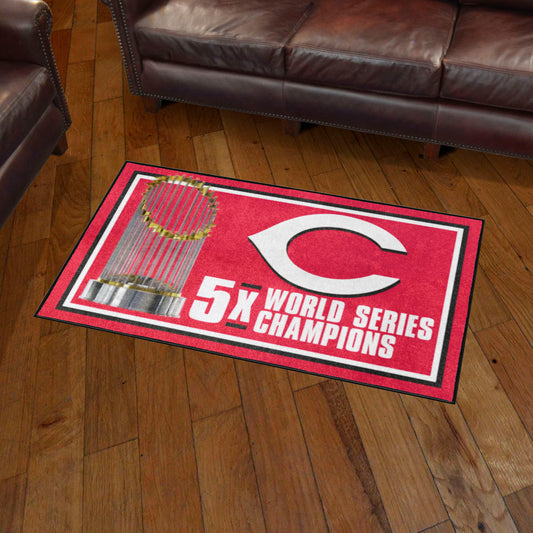 Cincinnati Reds Dynasty 3ft. x 5ft. Plush Area Rug - Cincinnati Reds