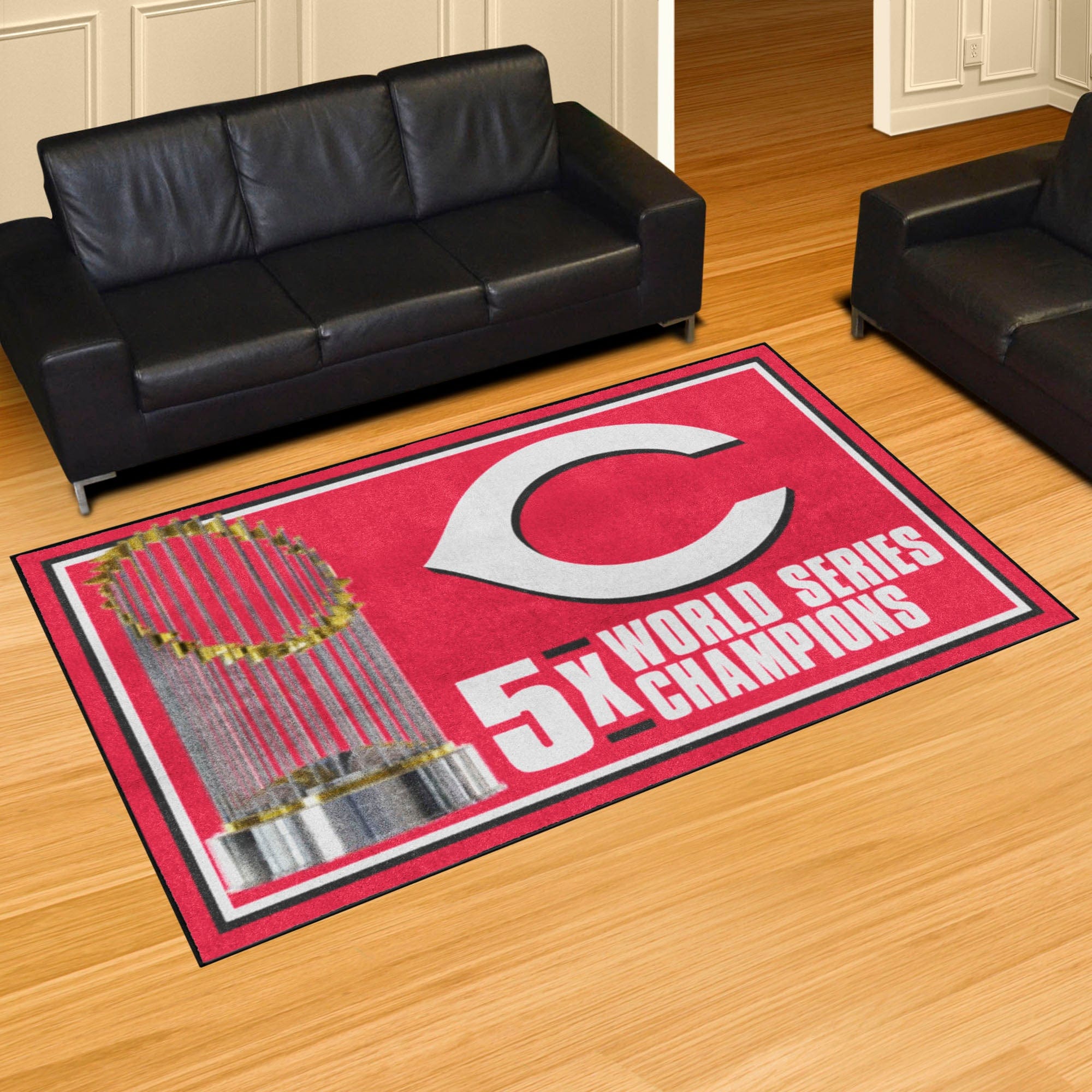 Cincinnati Reds Dynasty 5ft. x 8 ft. Plush Area Rug