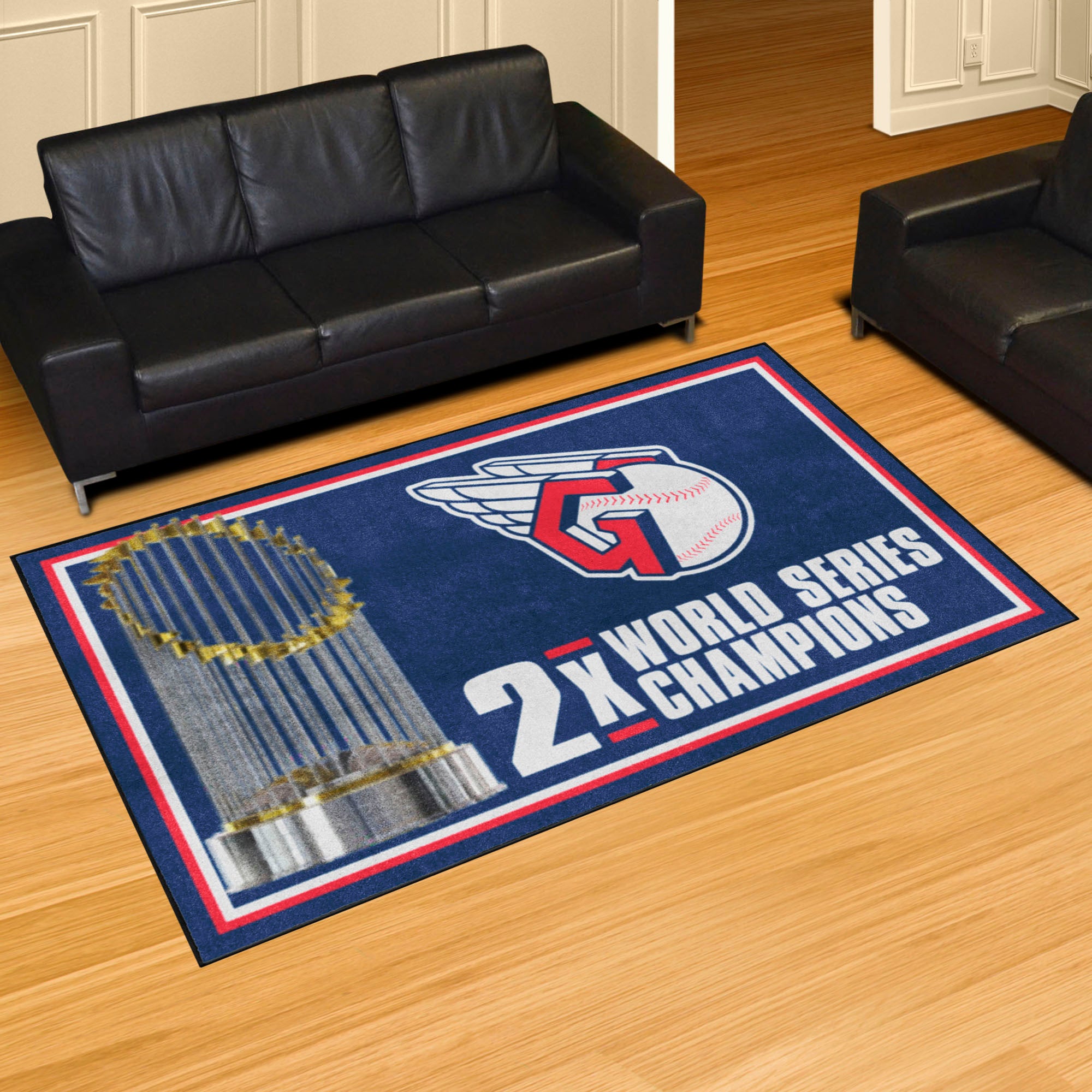 Cleveland Guardians Dynasty 5ft. x 8 ft. Plush Area Rug - Cleveland Guardians