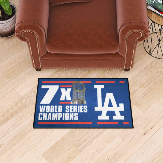 Los Angeles Dodgers Dynasty Starter Mat Accent Rug - 19in. x 30in.