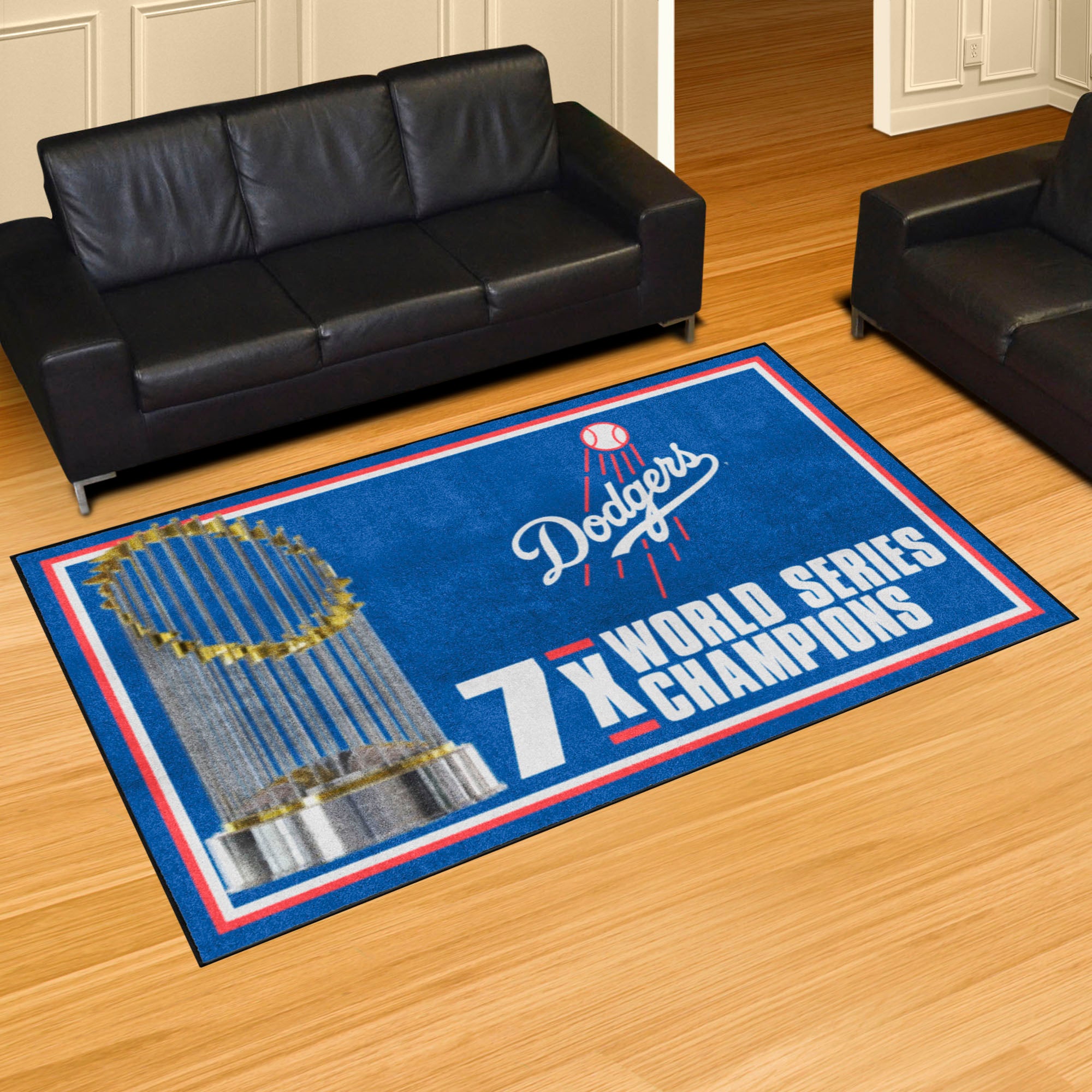 Los Angeles Dodgers Dynasty 5ft. x 8 ft. Plush Area Rug