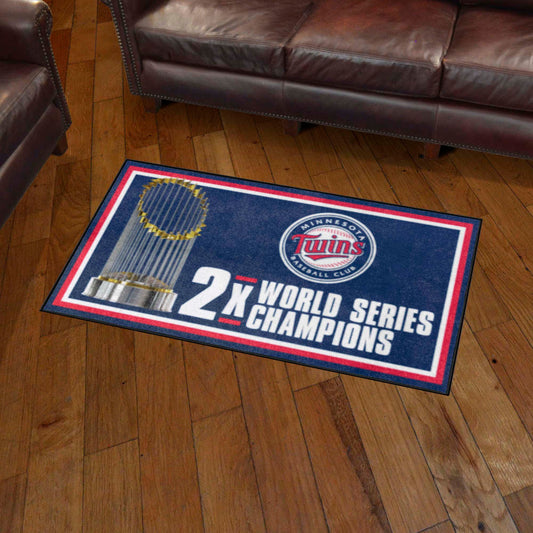 Minnesota Twins Dynasty 3ft. x 5ft. Plush Area Rug