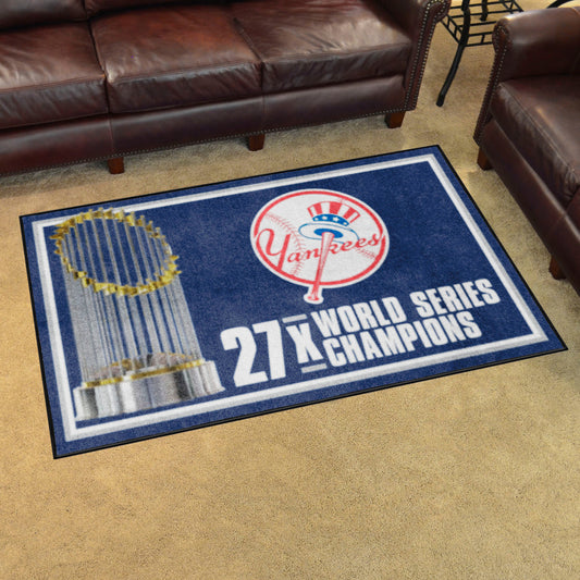 New York Yankees Dynasty 4ft. x 6ft. Plush Area Rug