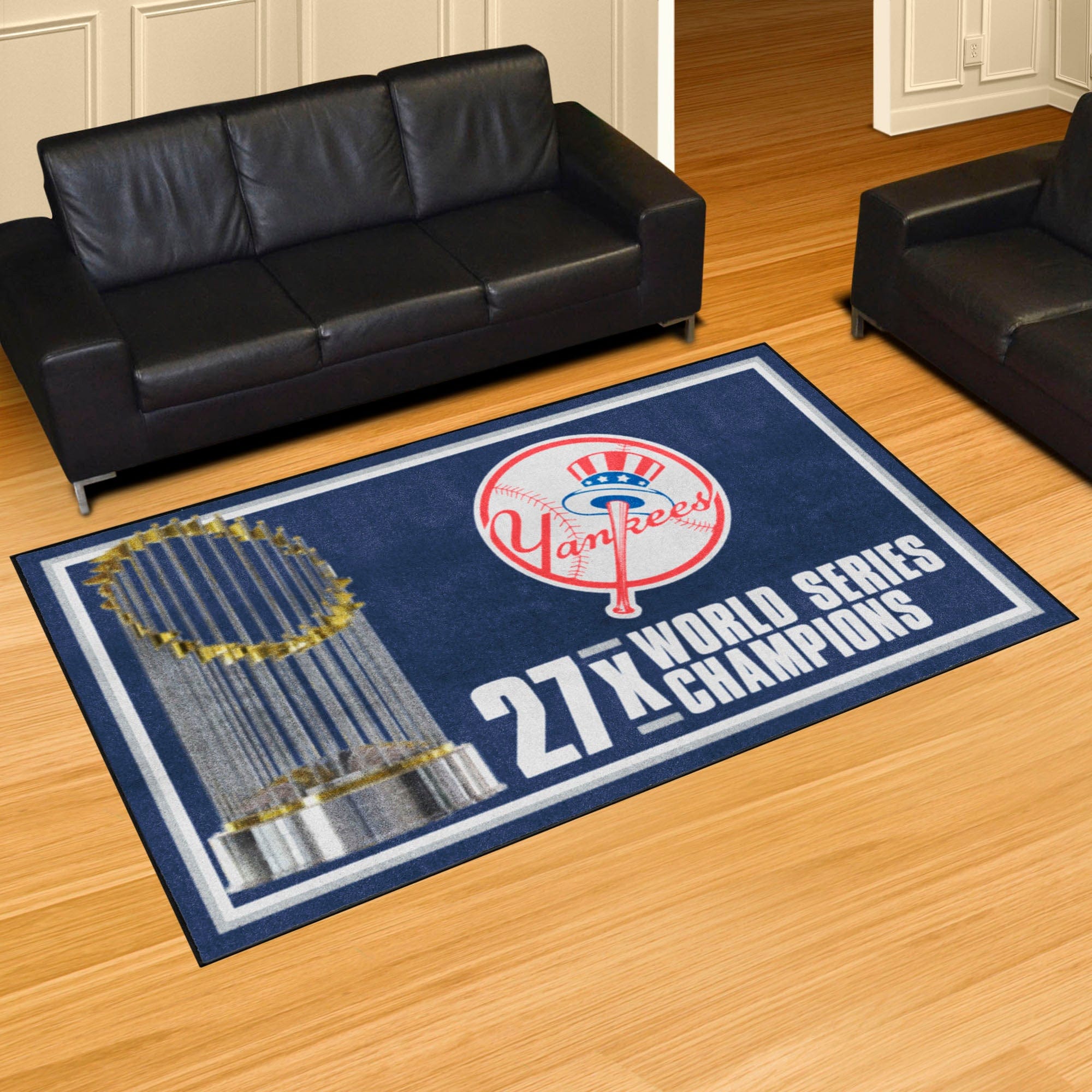 New York Yankees Dynasty 5ft. x 8 ft. Plush Area Rug - New York Yankees