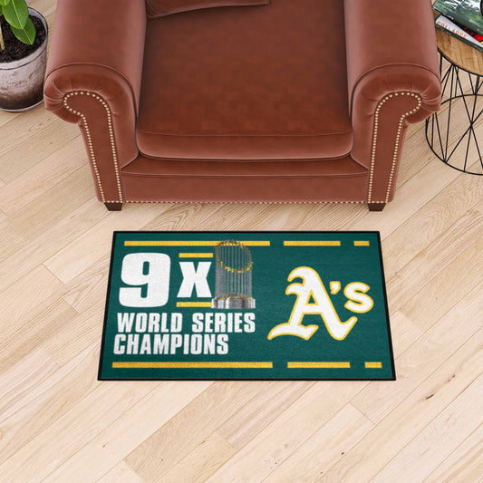 Oakland Athletics Dynasty Starter Mat Accent Rug - 19in. x 30in. - Oakland Athletics