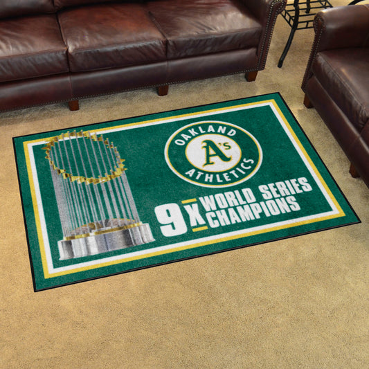 Oakland Athletics Dynasty 4ft. x 6ft. Plush Area Rug - Oakland Athletics