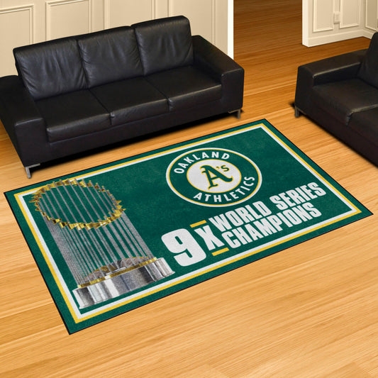 Oakland Athletics Dynasty 5ft. x 8 ft. Plush Area Rug - Oakland Athletics