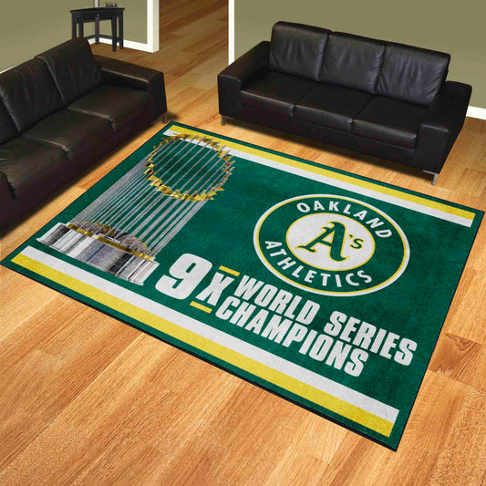 Oakland Athletics Dynasty 8ft. x 10 ft. Plush Area Rug - Oakland Athletics