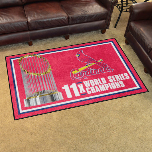 St. Louis Cardinals Dynasty 4ft. x 6ft. Plush Area Rug