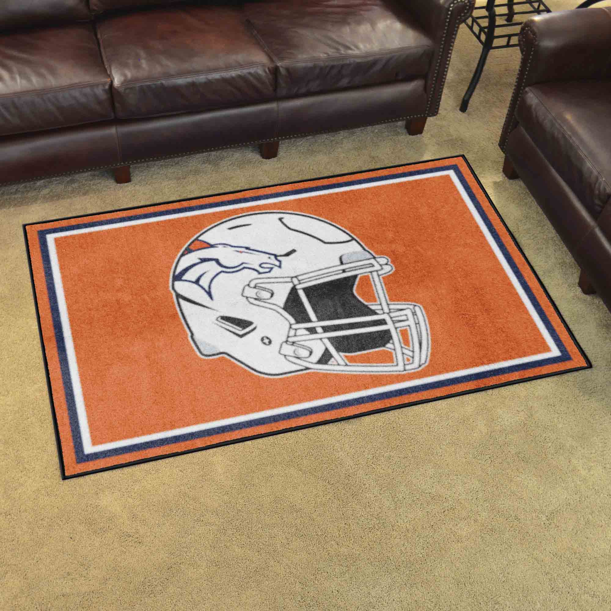 Denver Broncos 4ft. x 6ft. Plush Area Rug