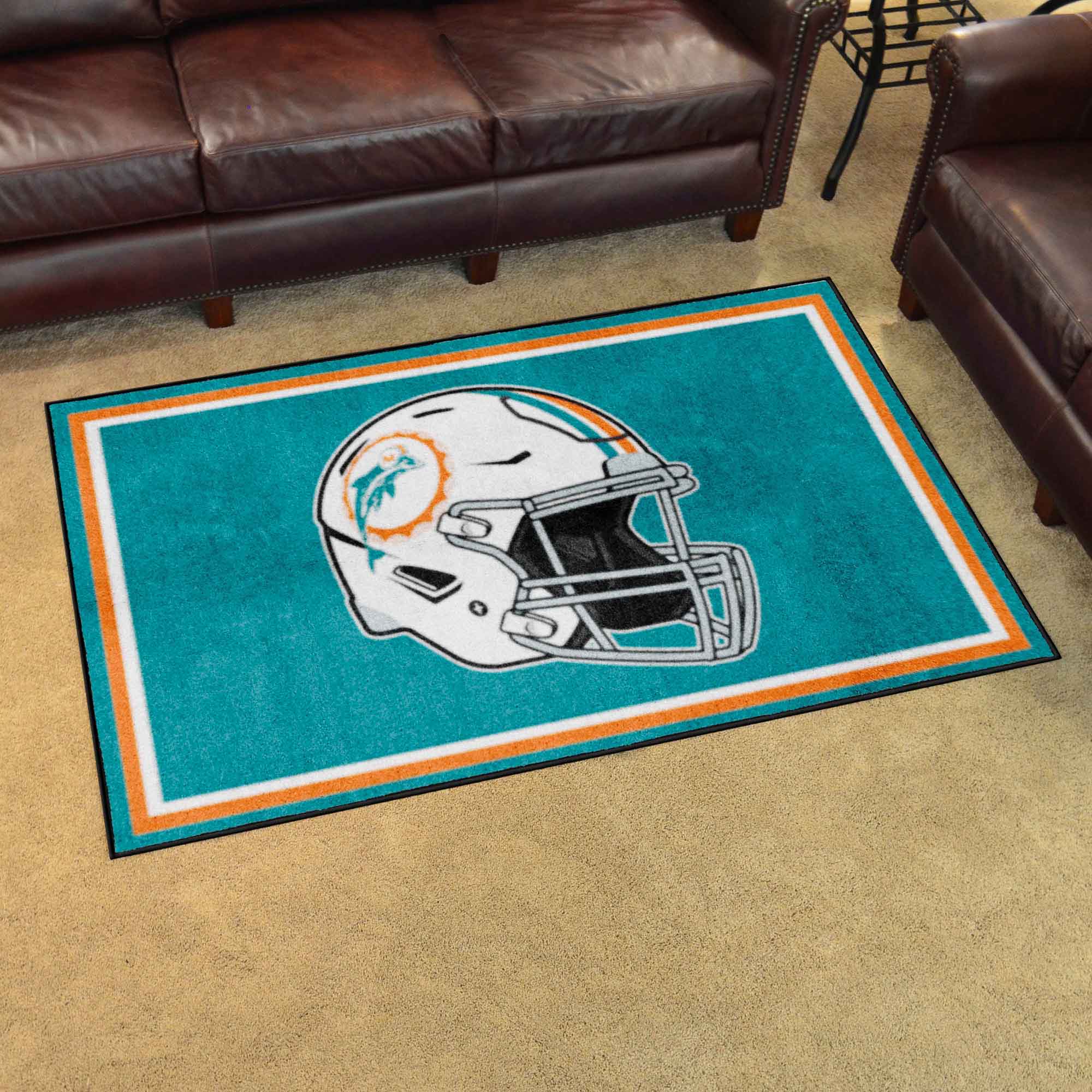 Miami Dolphins 4ft. x 6ft. Plush Area Rug - Miami Dolphins