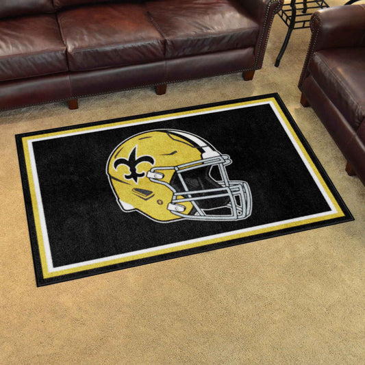 New Orleans Saints 4ft. x 6ft. Plush Area Rug - New Orleans Saints