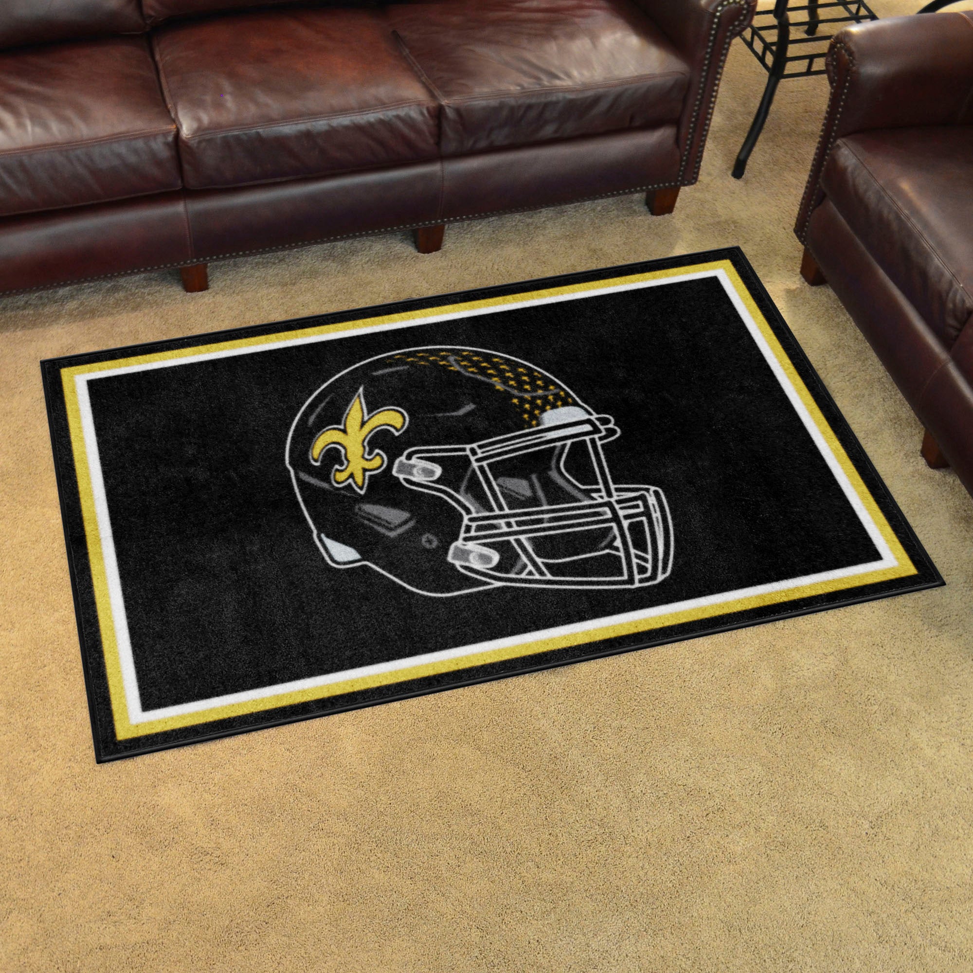 New Orleans Saints 4ft. x 6ft. Plush Area Rug - New Orleans Saints