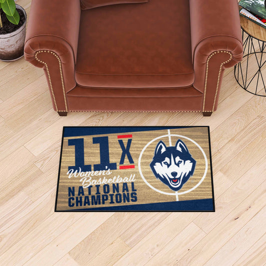 UConn Huskies Dynasty Starter Mat Accent Rug Women's Basketball - 19in. x 30in.