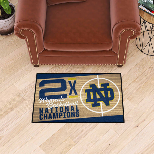 Notre Dame Fighting Irish Dynasty Starter Mat Accent Rug Women's Basketball - 19in. x 30in.