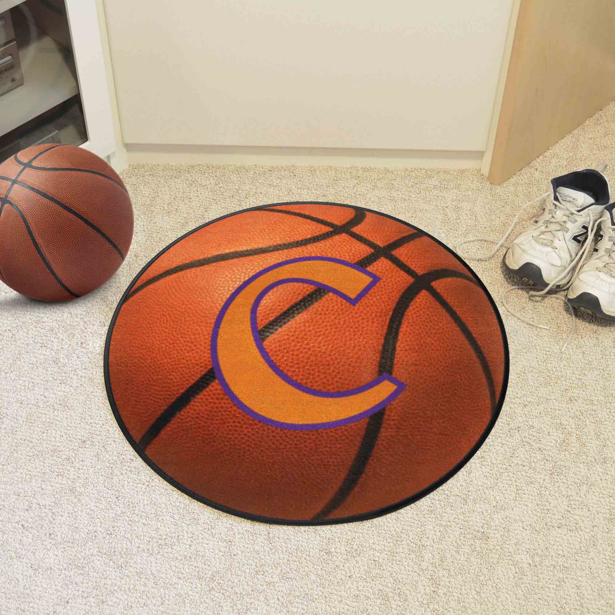 Clemson Tigers Basketball Rug - 27in. Diameter - Clemson