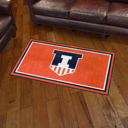 Illinois Illini 3ft. x 5ft. Plush Area Rug