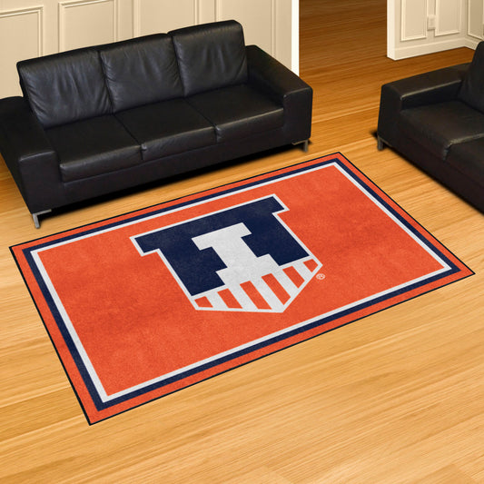 Illinois Illini 5ft. x 8 ft. Plush Area Rug