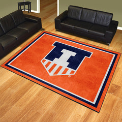 Illinois Illini 8ft. x 10 ft. Plush Area Rug