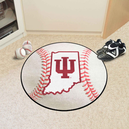 Indiana Hooisers Baseball Rug - 27in. Diameter