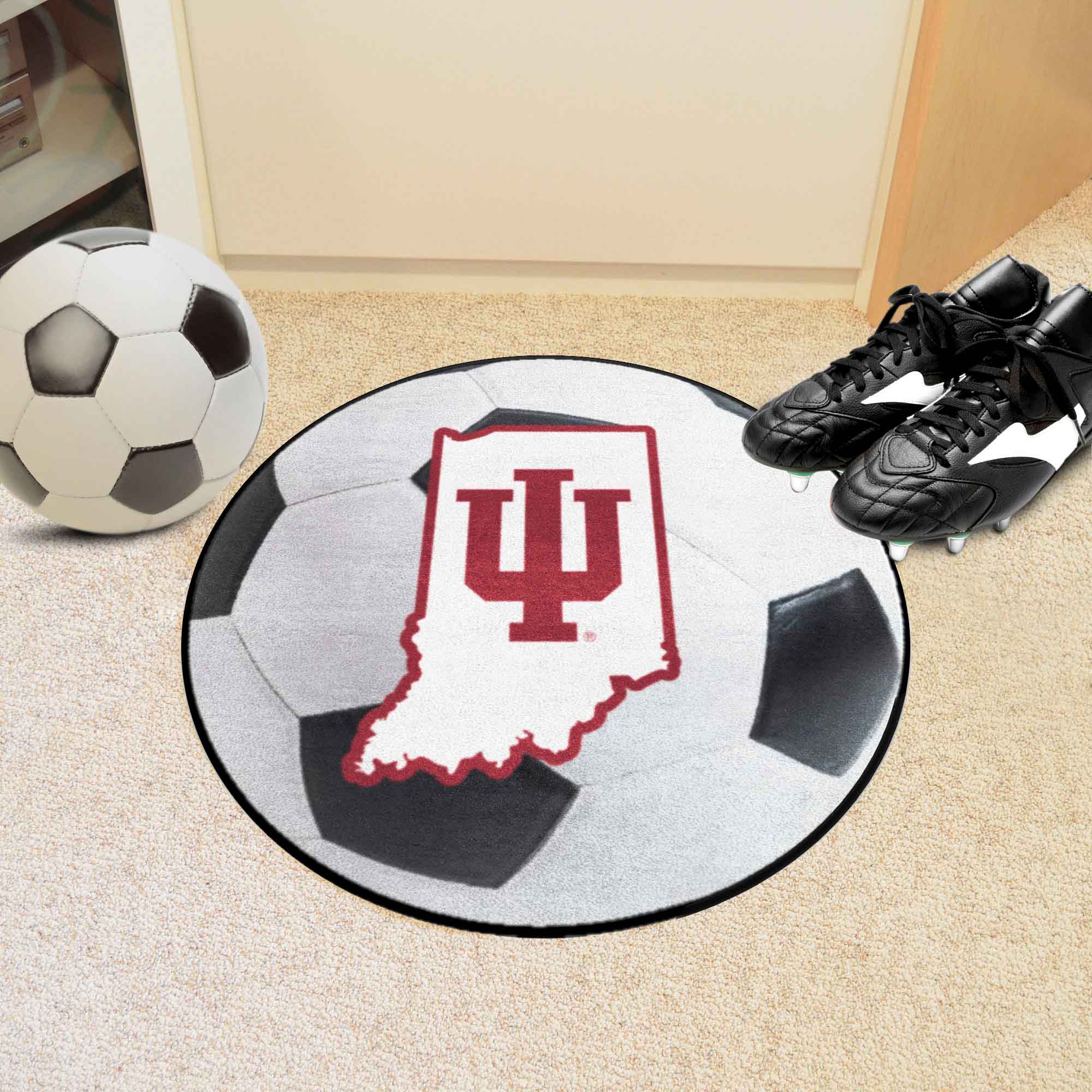 Indiana Hooisers Soccer Ball Rug - 27in. Diameter