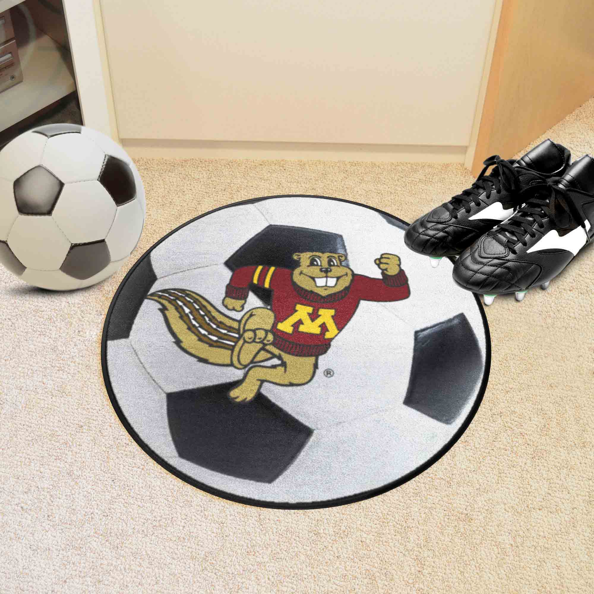 Minnesota Golden Gophers Soccer Ball Rug - 27in. Diameter