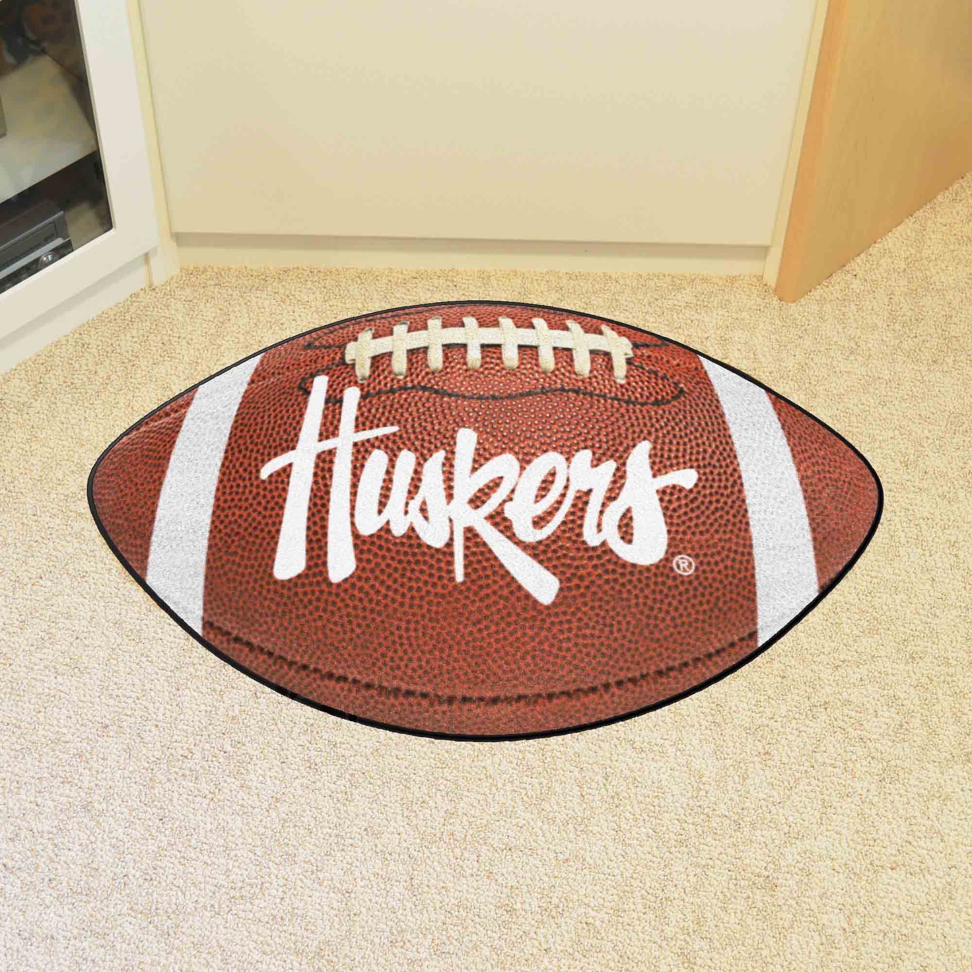 Nebraska Cornhuskers  Football Rug - 20.5in. x 32.5in. - Nebraska