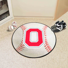 Ohio State Buckeyes Baseball Rug - 27in. Diameter