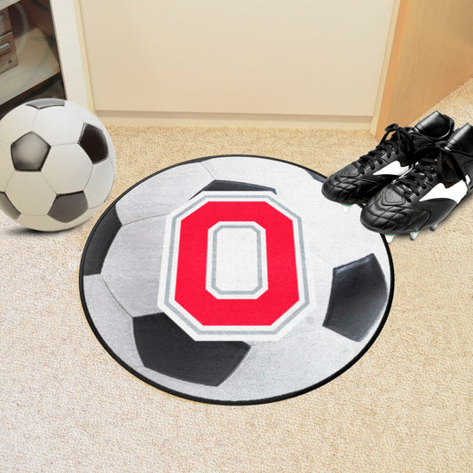 Ohio State Buckeyes Soccer Ball Rug - 27in. Diameter