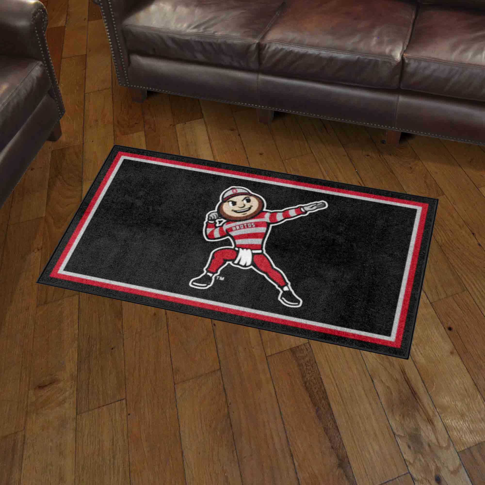 Ohio State Buckeyes 3ft. x 5ft. Plush Area Rug