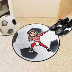 Ohio State Buckeyes Soccer Ball Rug - 27in. Diameter