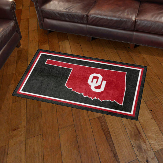 Oklahoma Sooners 3ft. x 5ft. Plush Area Rug